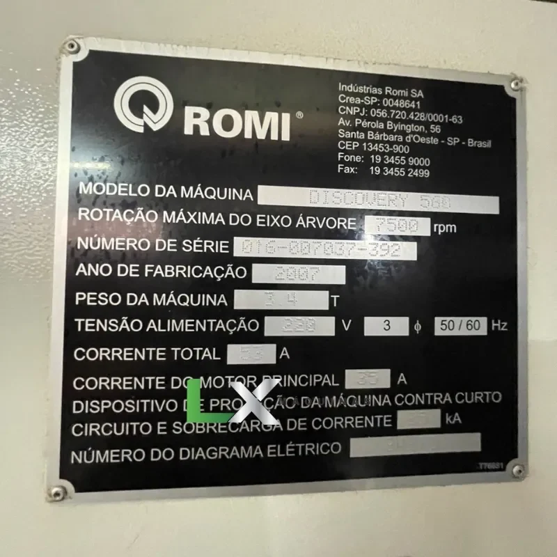 CENTRO DE USINAGEM ROMI D560 FANUC - 2007 (4)