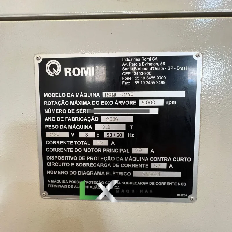 TORNO CNC ROMI G240 - FANUC - 2006 (1)