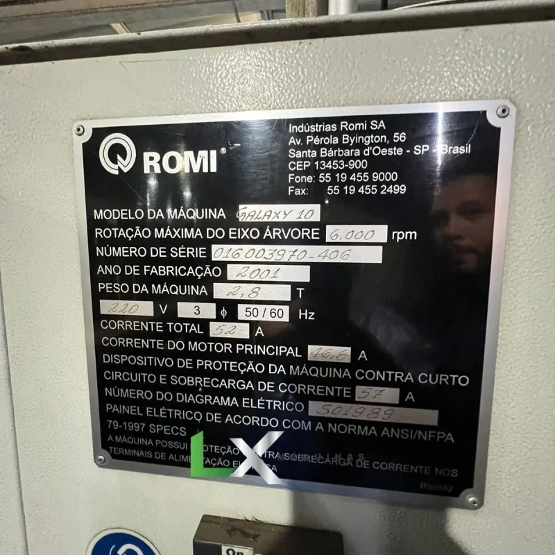 TORNO CNC ROMI GALAXY10 FANUC - 2001 (3)