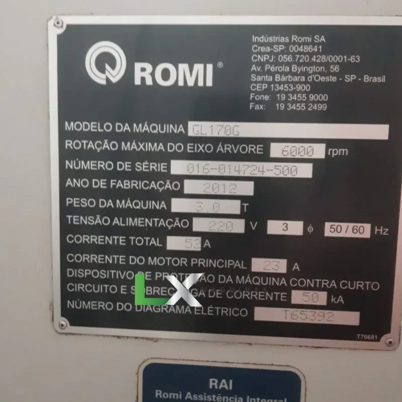 TORNO CNC ROMI GL170G FANUC - 2012 (4)