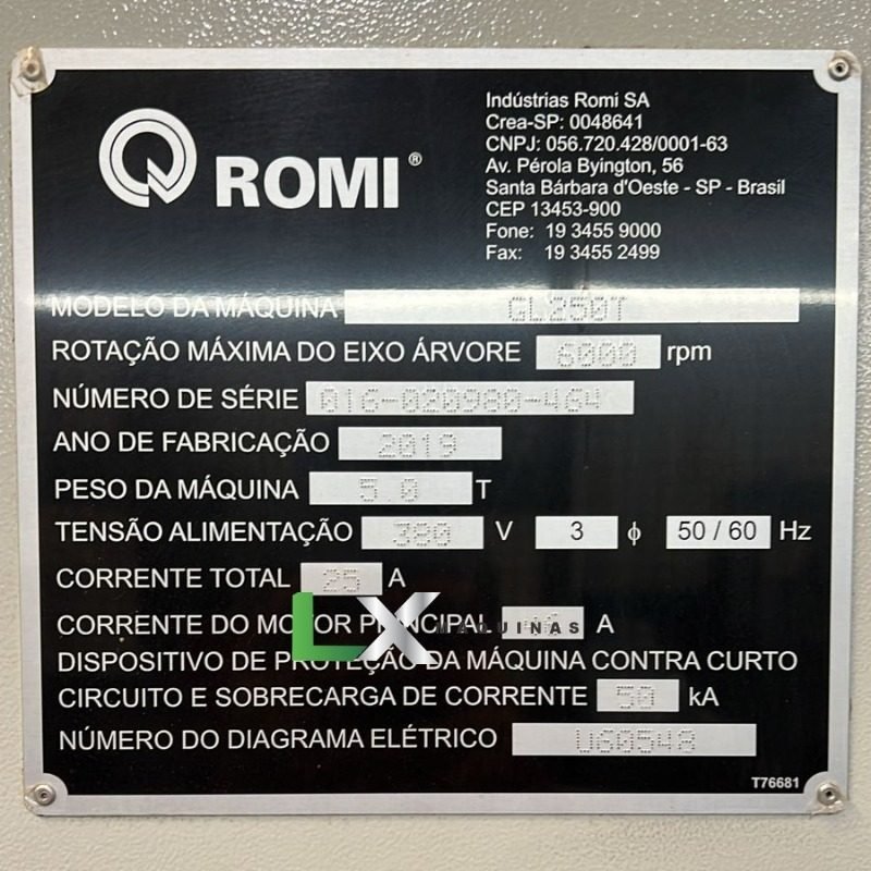 TORNO CNC ROMI GL250 FANUC - 2019 (2)