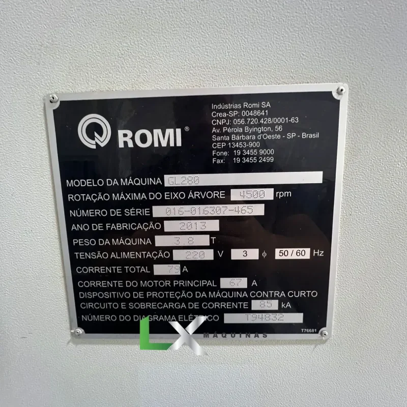 TORNO CNC ROMI GL280 FANUC - ANO 2013 (1)